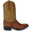 Men Boots Belly Ostrich Cognac Oil